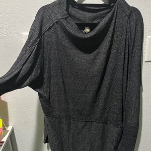 We The Free Dark Gray Cowl Neck Sweater